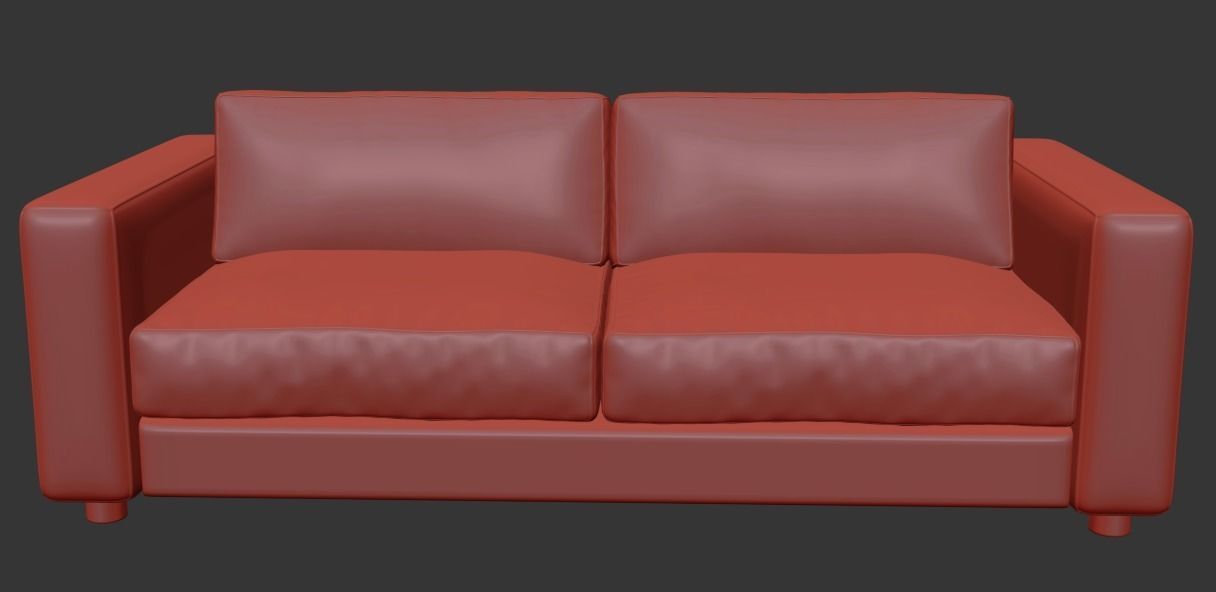 Sofa Yellow 3D model_4