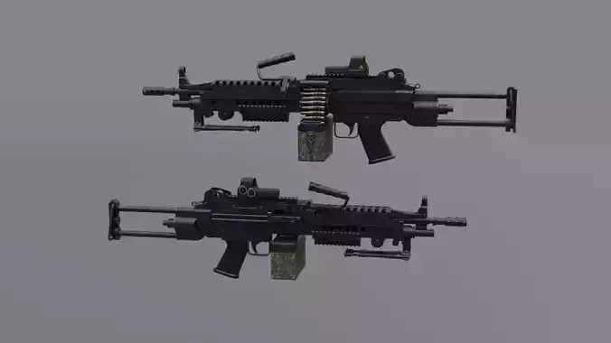 FN MINI M249 Light Machine Gun 3D model