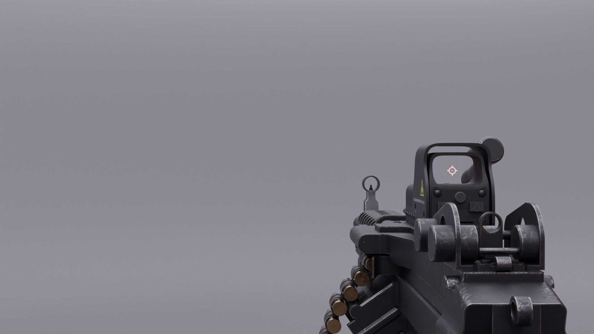 FN MINI M249 Light Machine Gun 3D model_6