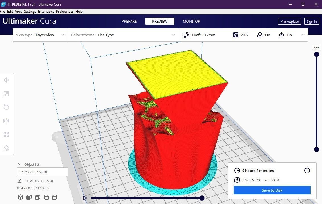 Pedestal 15 3D print model_2