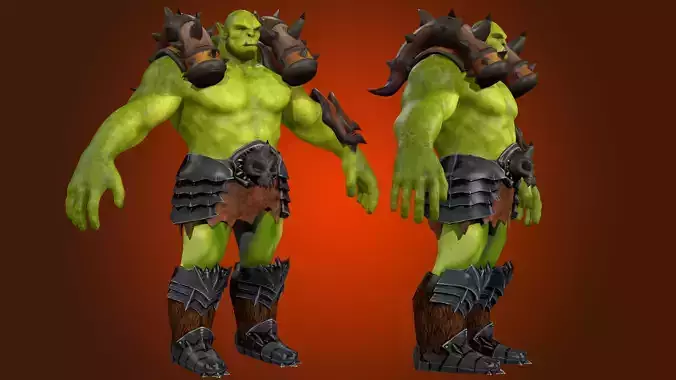 Orc Warrior Rigged Model   3D model