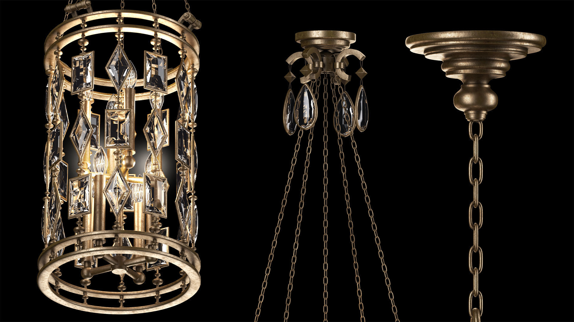 Crystal Fine Art Pendants 3D model_4