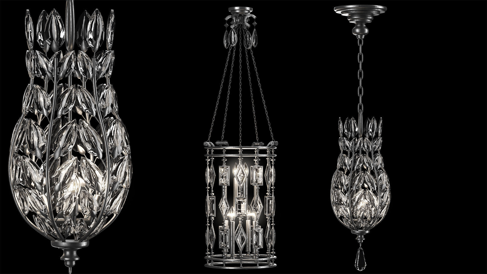 Crystal Fine Art Pendants 3D model_2