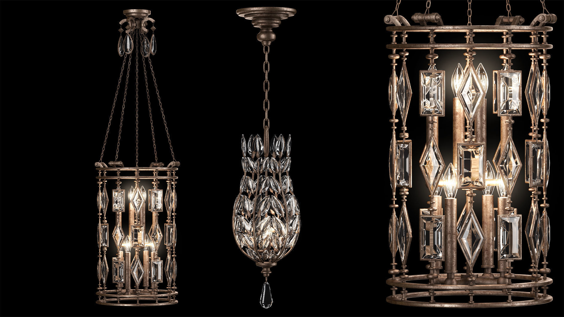 Crystal Fine Art Pendants 3D model_1