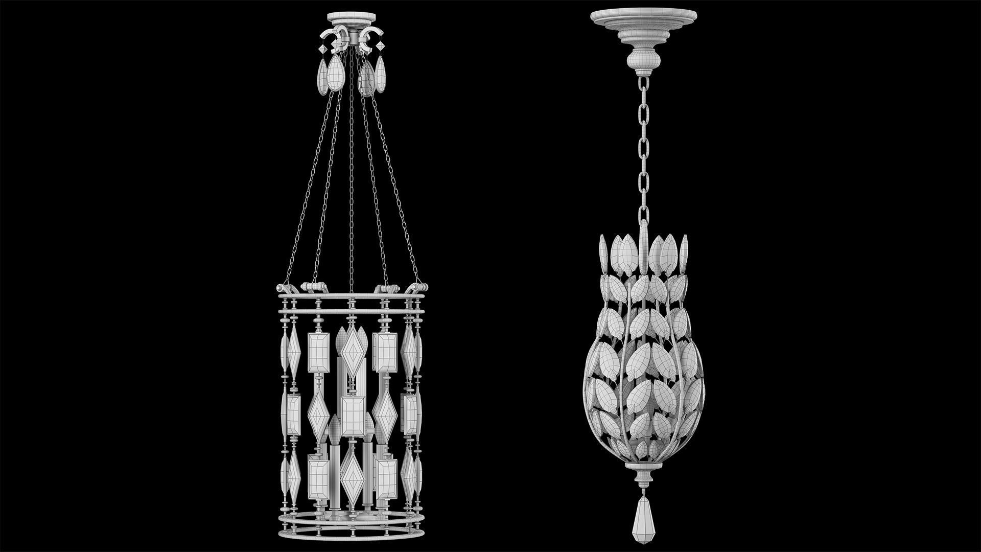 Crystal Fine Art Pendants 3D model_5