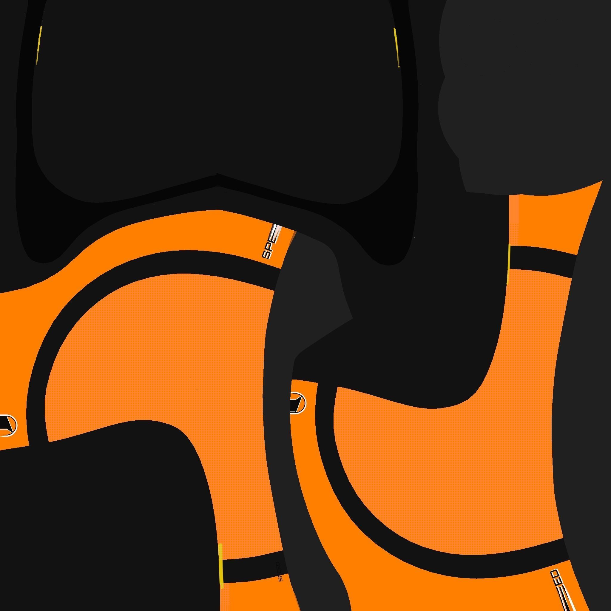 Cartoon Helmet Kart A09 Orange - Character Design Low-poly 3D model_17