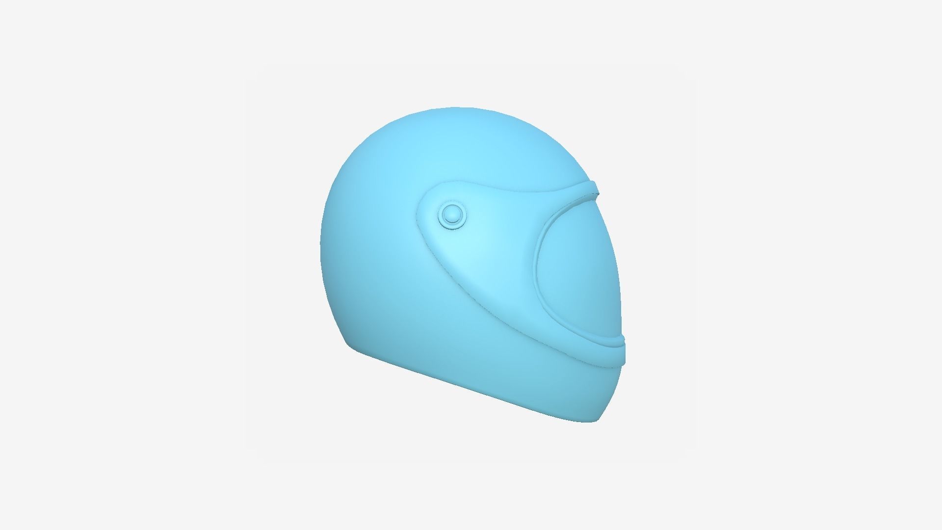 Cartoon Helmet Kart A10 Light Blue - Character Design Low-poly 3D model_9