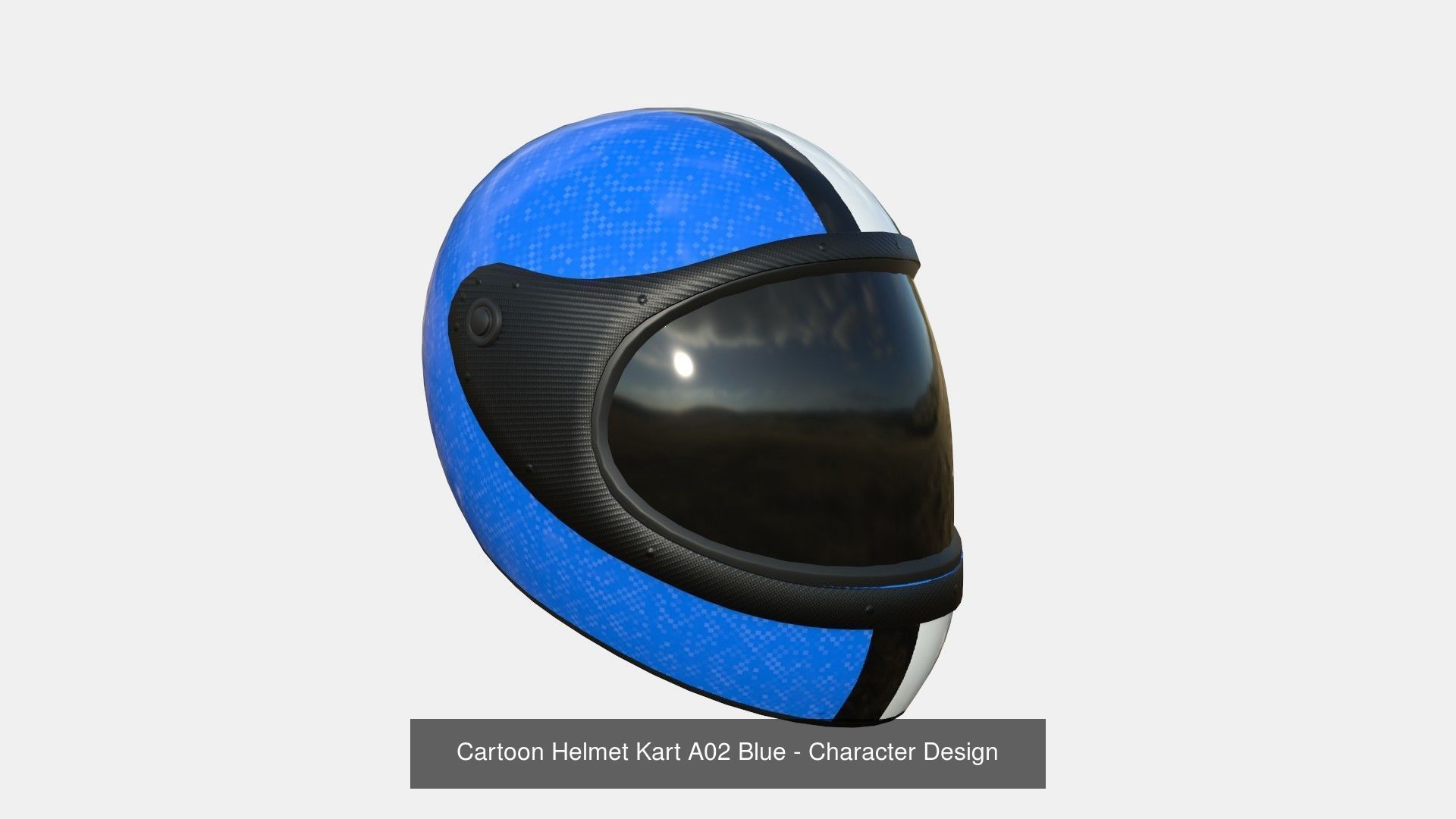 10 Cartoon Helmets Kart A - Character Design 3D Model Collection_2