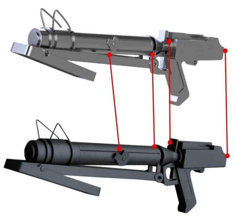 Star Wars The Clone Wars - DC-15S Blaster Animated 3D print model_10