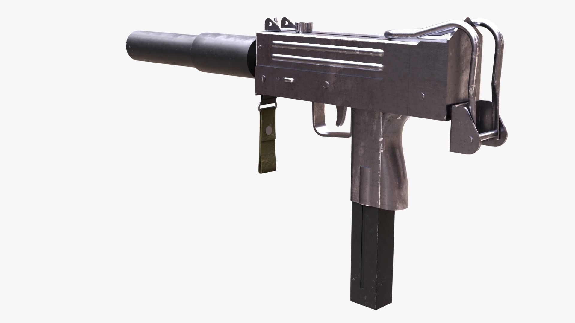 MAC 10 Submachine gun Free 3D model_1