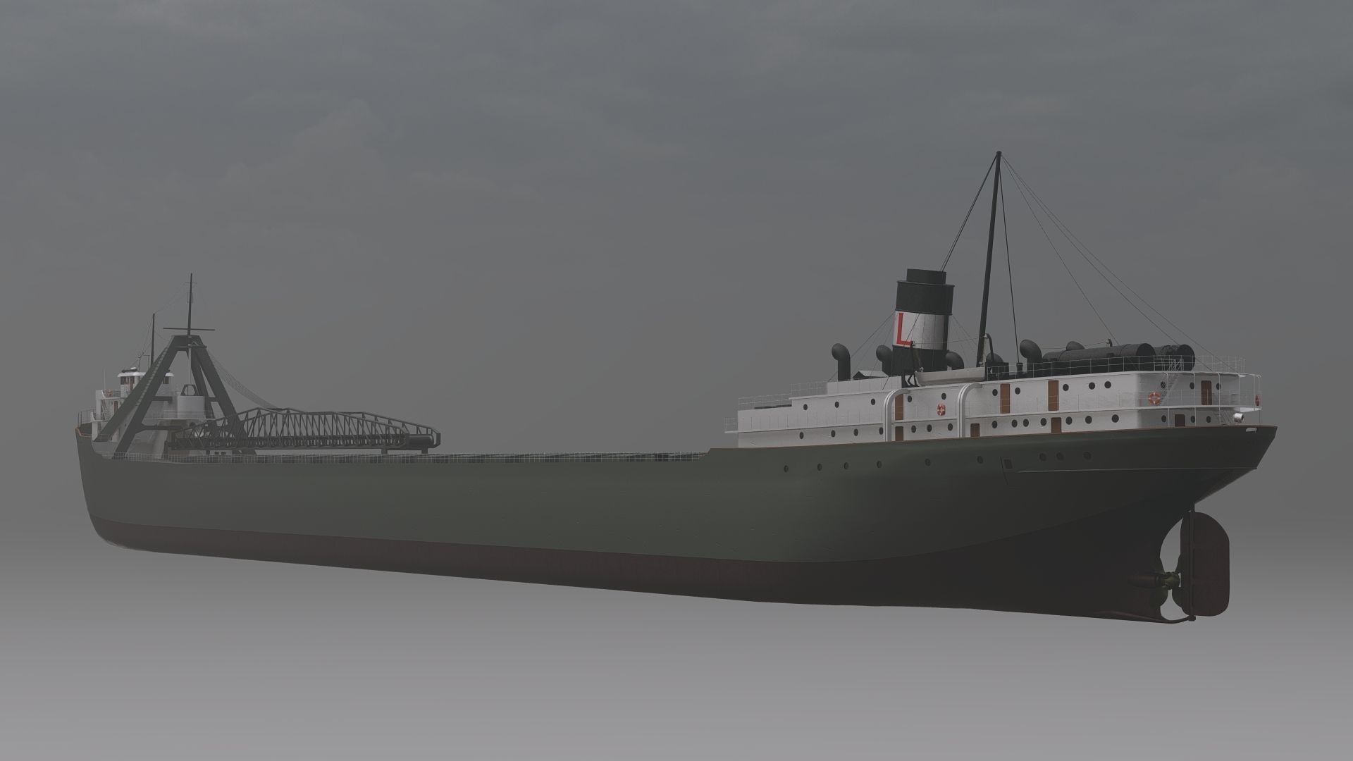 SS Carl D Bradley 3D model_1