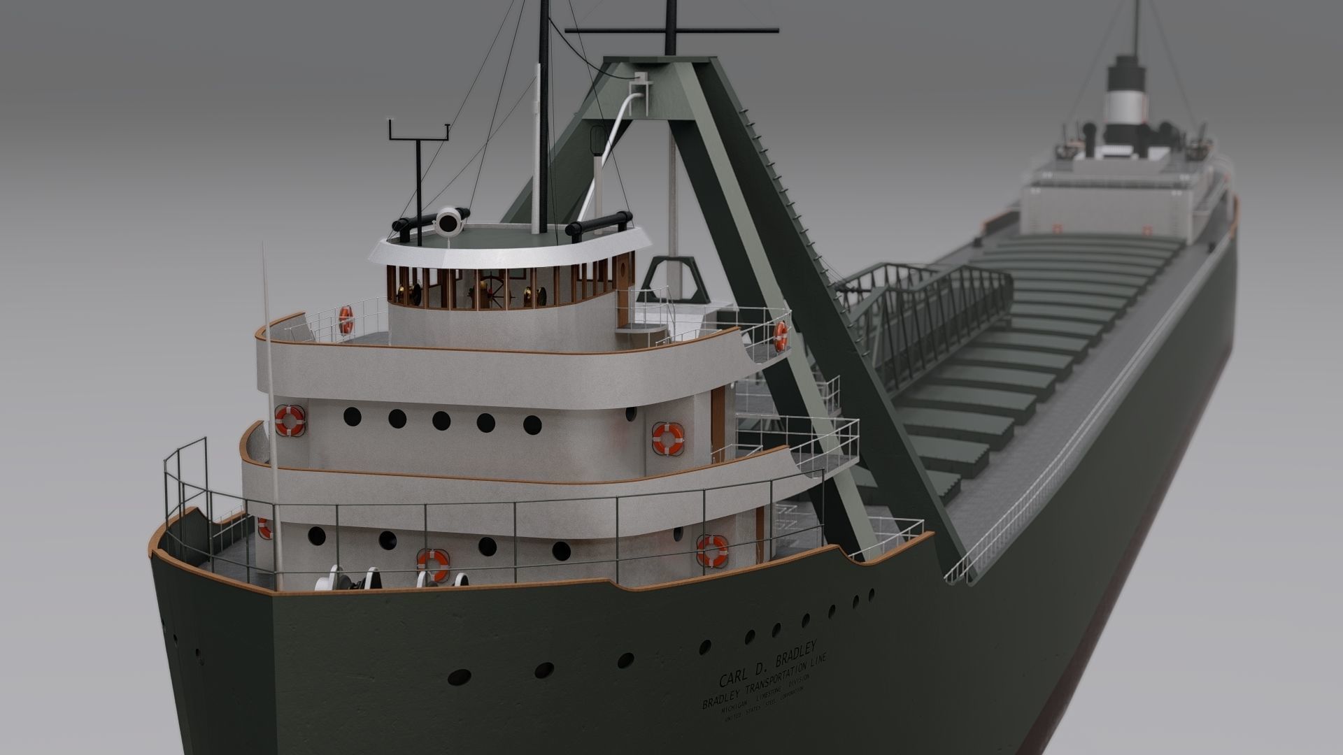 SS Carl D Bradley 3D model_2
