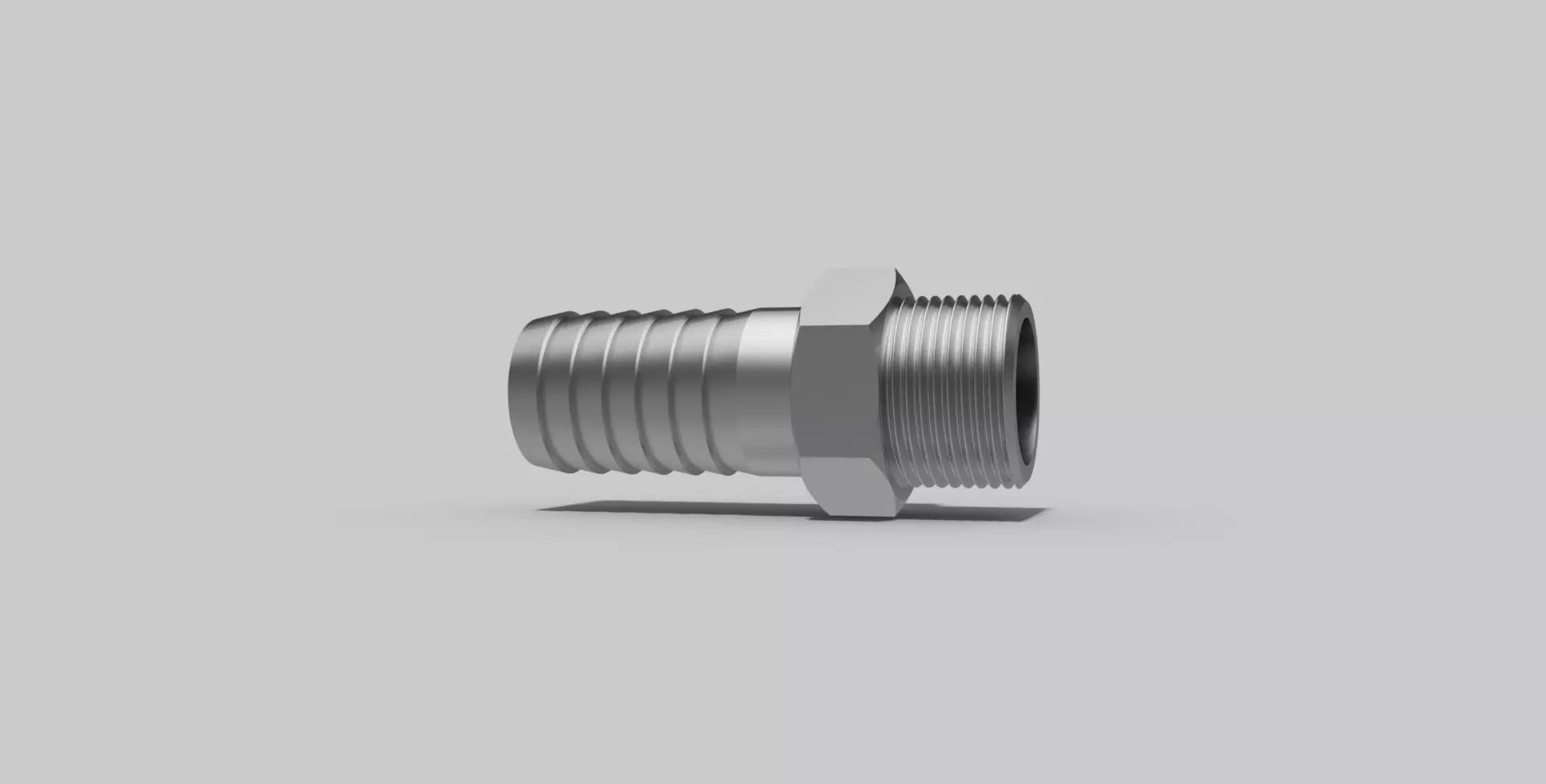 1 Inch BSP male - Hose adaptor - Autodesk Inventor 3D model