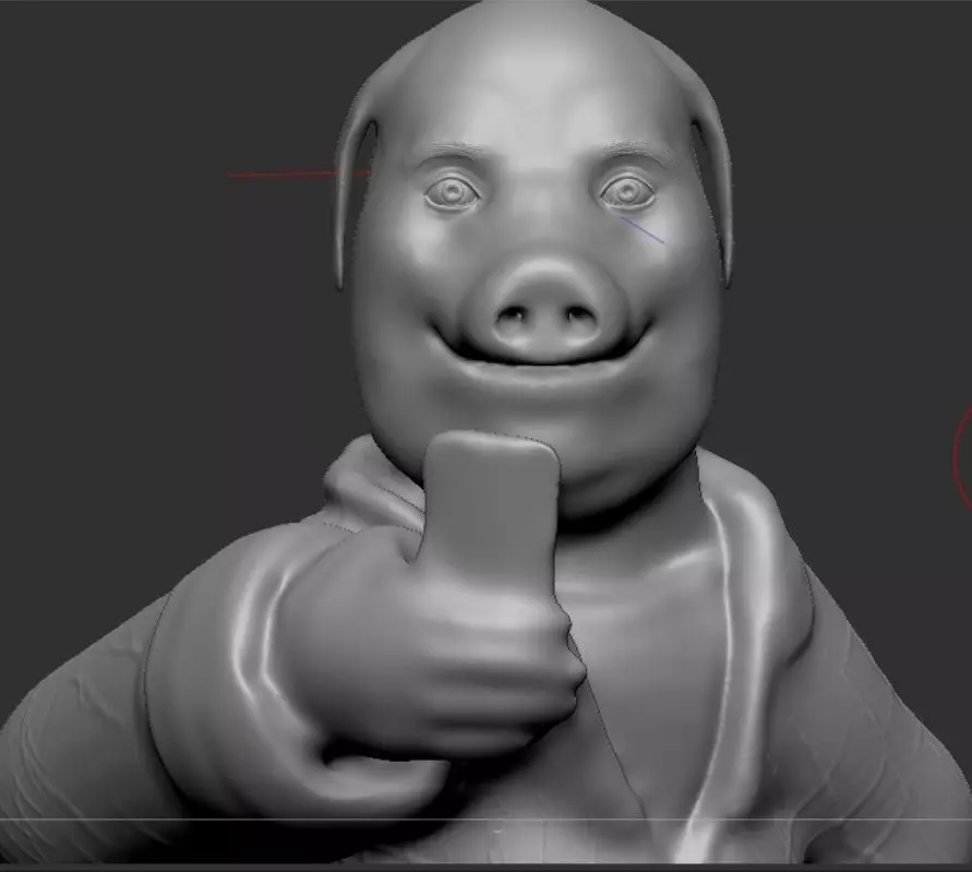 Tik Tok pigman 3D print model_0