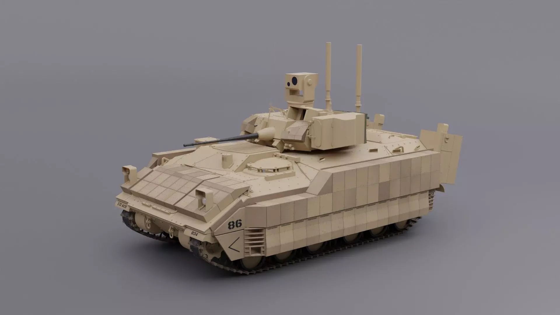 M2A3 Bradley BUSK III IFV US ARMY 3D model