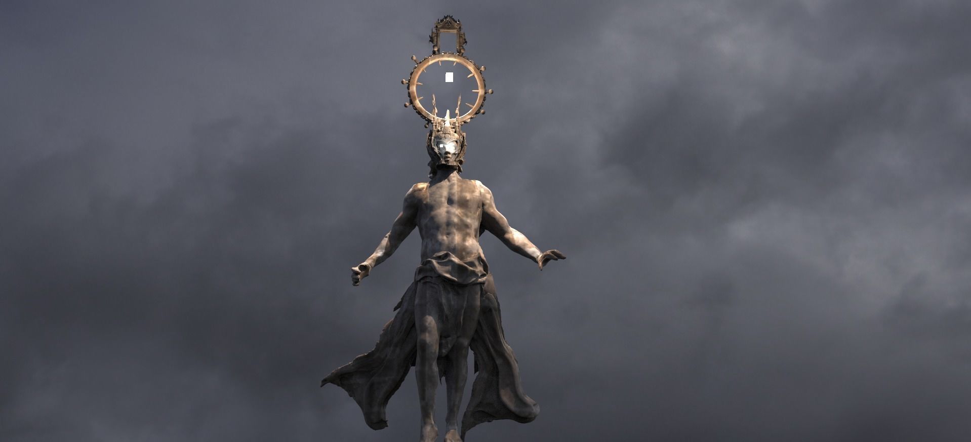 Devine Portal Angel Statue 3D model_3