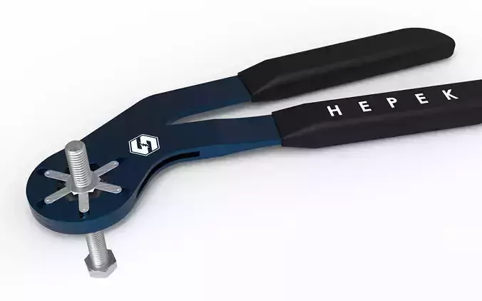 Adjustable wrench 3D model