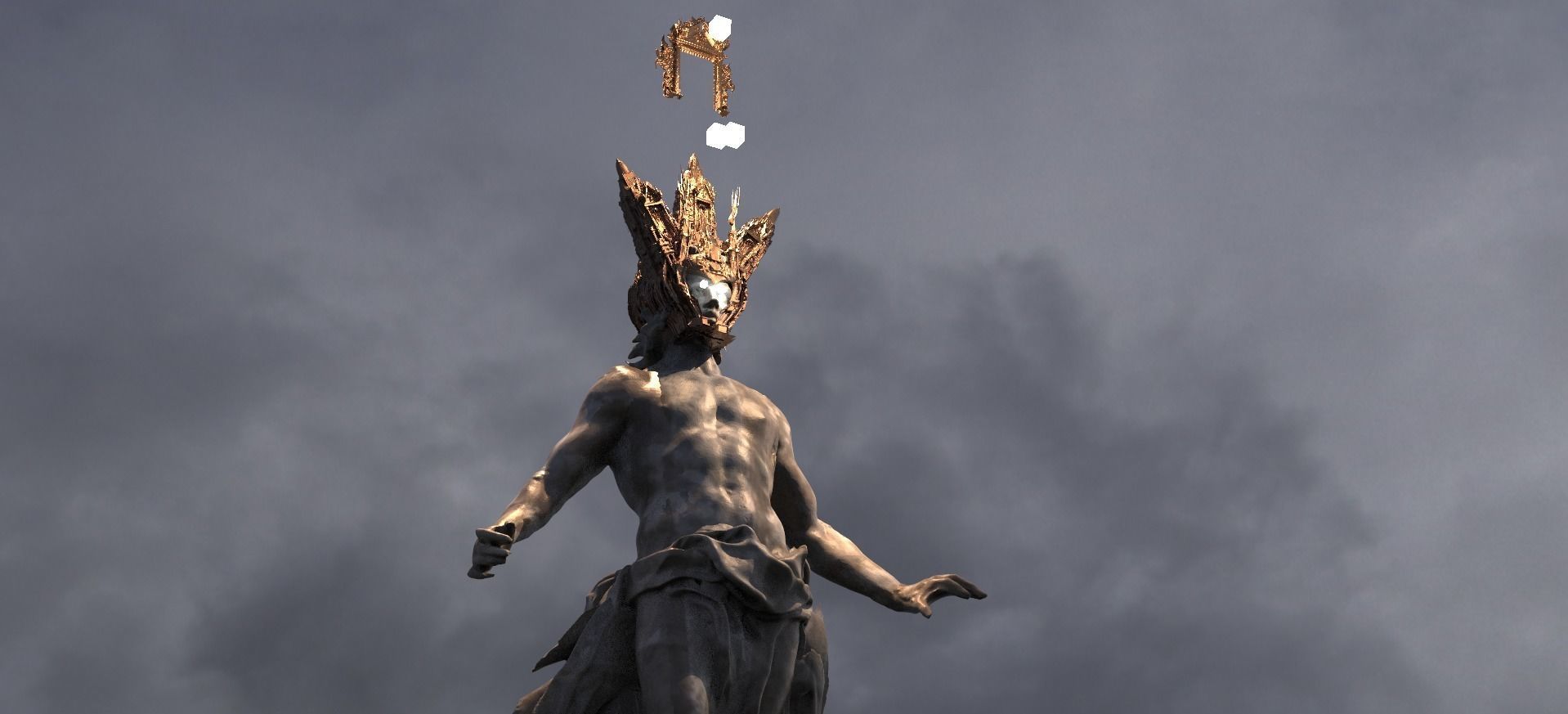 Devine Kingdoms Tower 3 Tiered Angel  3D model_1