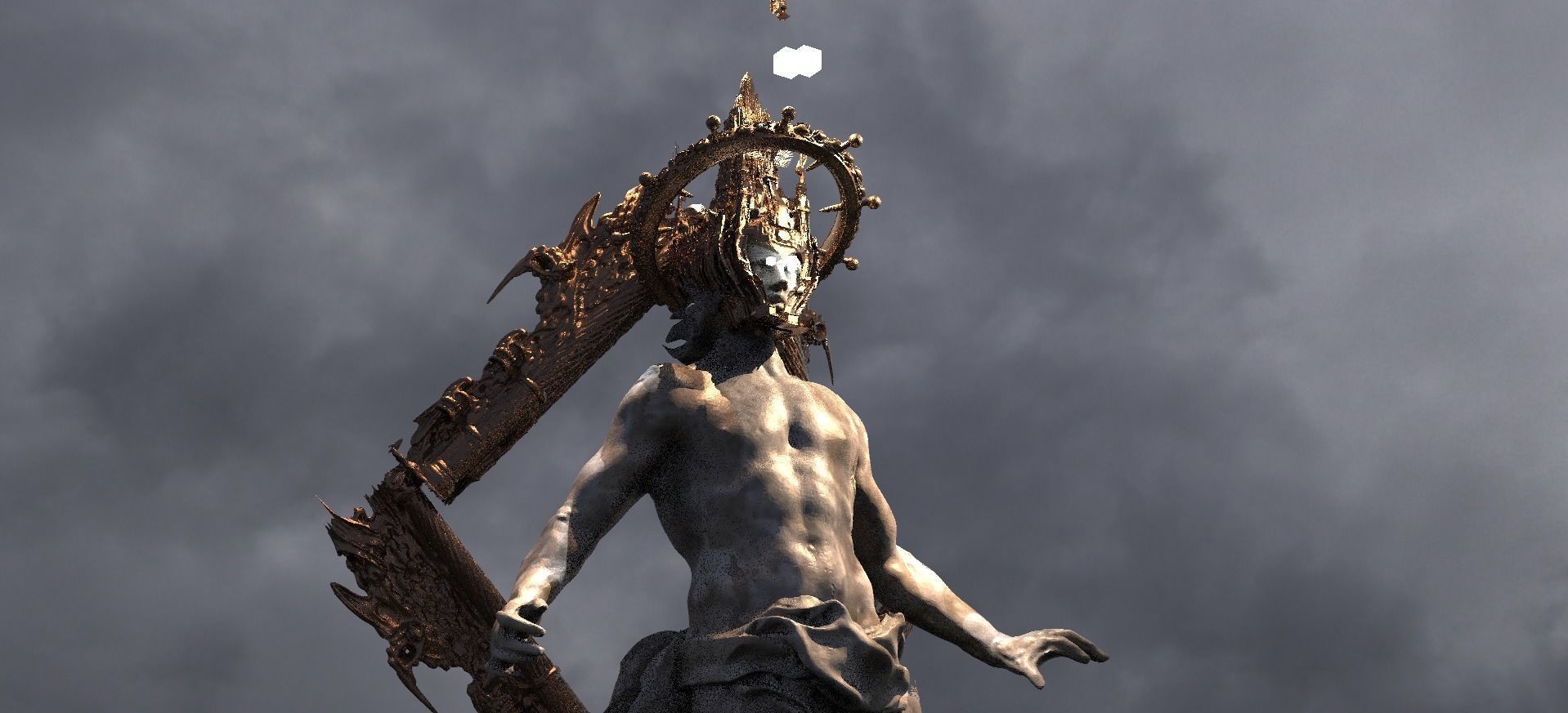 Arch Angel Portal Golden 3D model_2