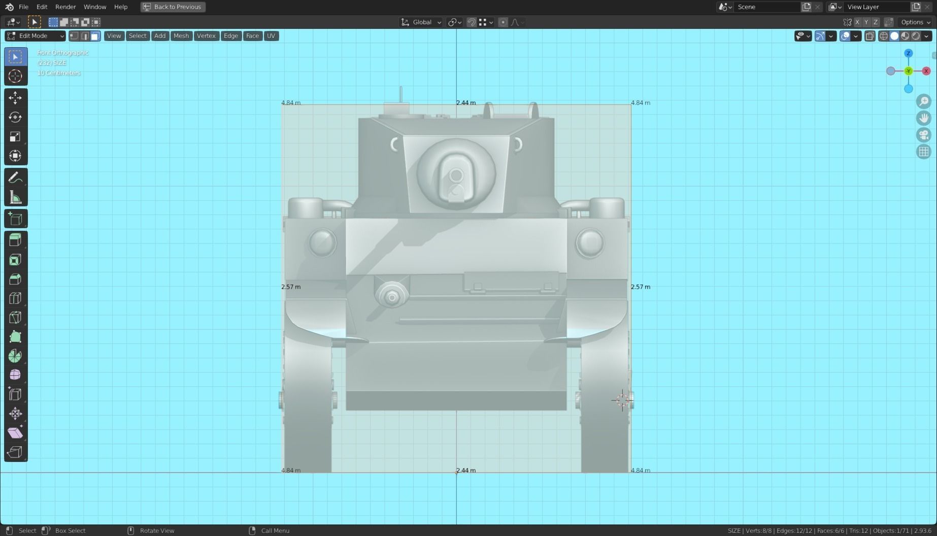 M3 Stuart Tank Base Mesh Low-poly 3D model_18