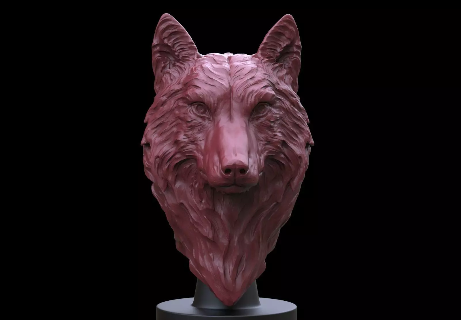 Wolf Bust 3D print model_0