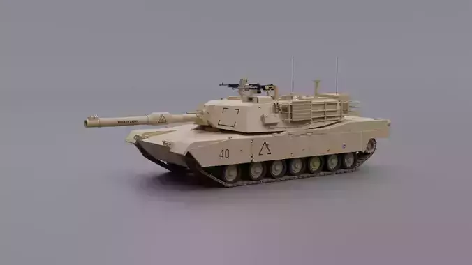 M1A1 Abrams US Army tank 3D model