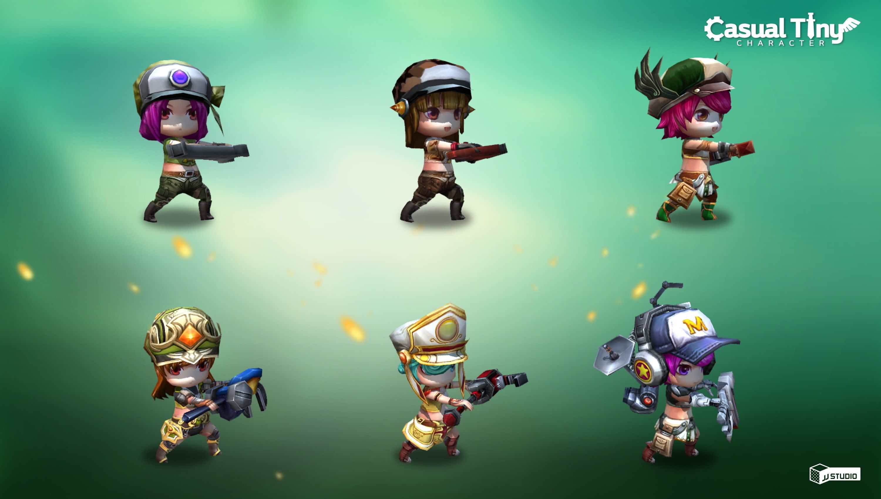 Casual Tiny Character - Mechanic Pack Low-poly 3D model_3