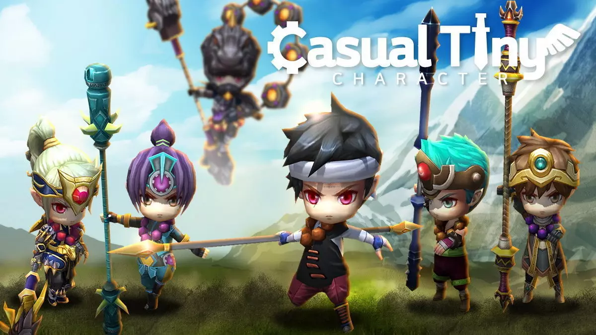 Casual Tiny Character - Monk Pack Low-poly 3D model_0