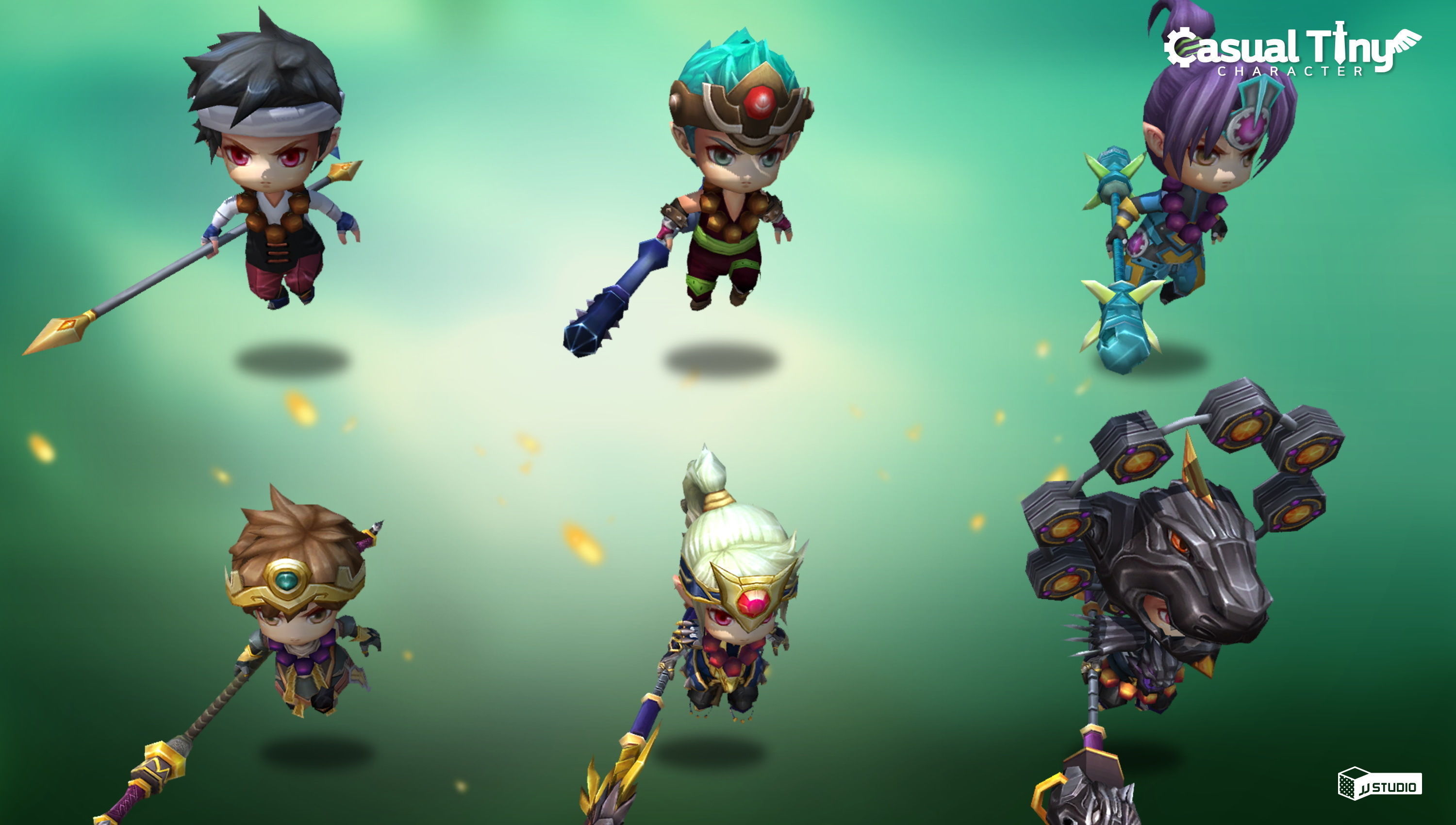 Casual Tiny Character - Monk Pack Low-poly 3D model_3