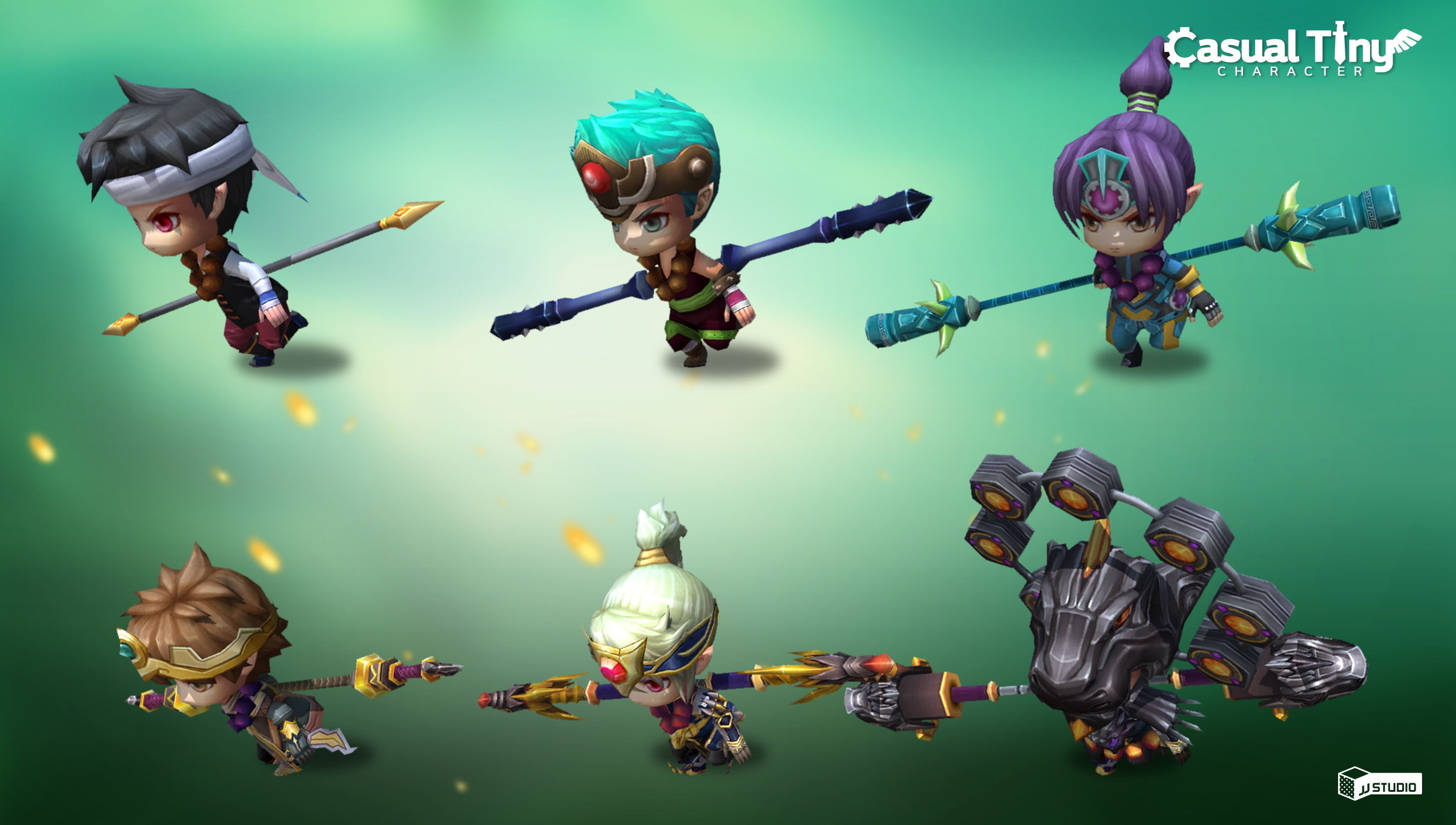 Casual Tiny Character - Monk Pack Low-poly 3D model_8