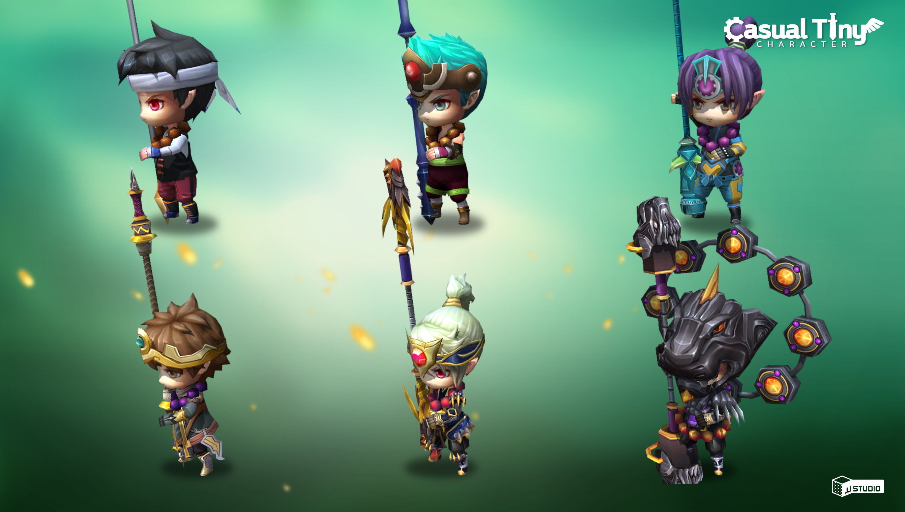 Casual Tiny Character - Monk Pack Low-poly 3D model_10