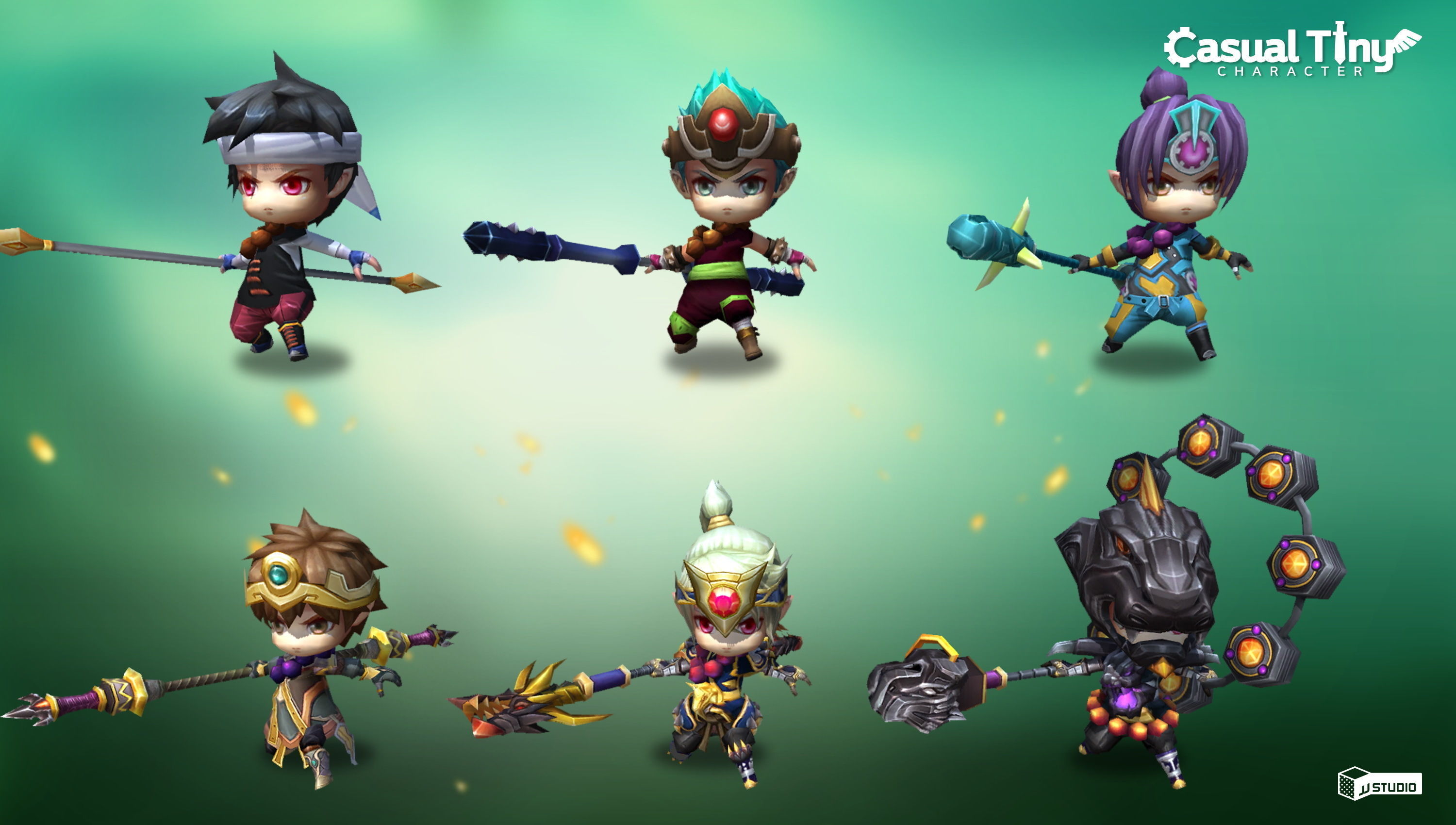 Casual Tiny Character - Monk Pack Low-poly 3D model_4