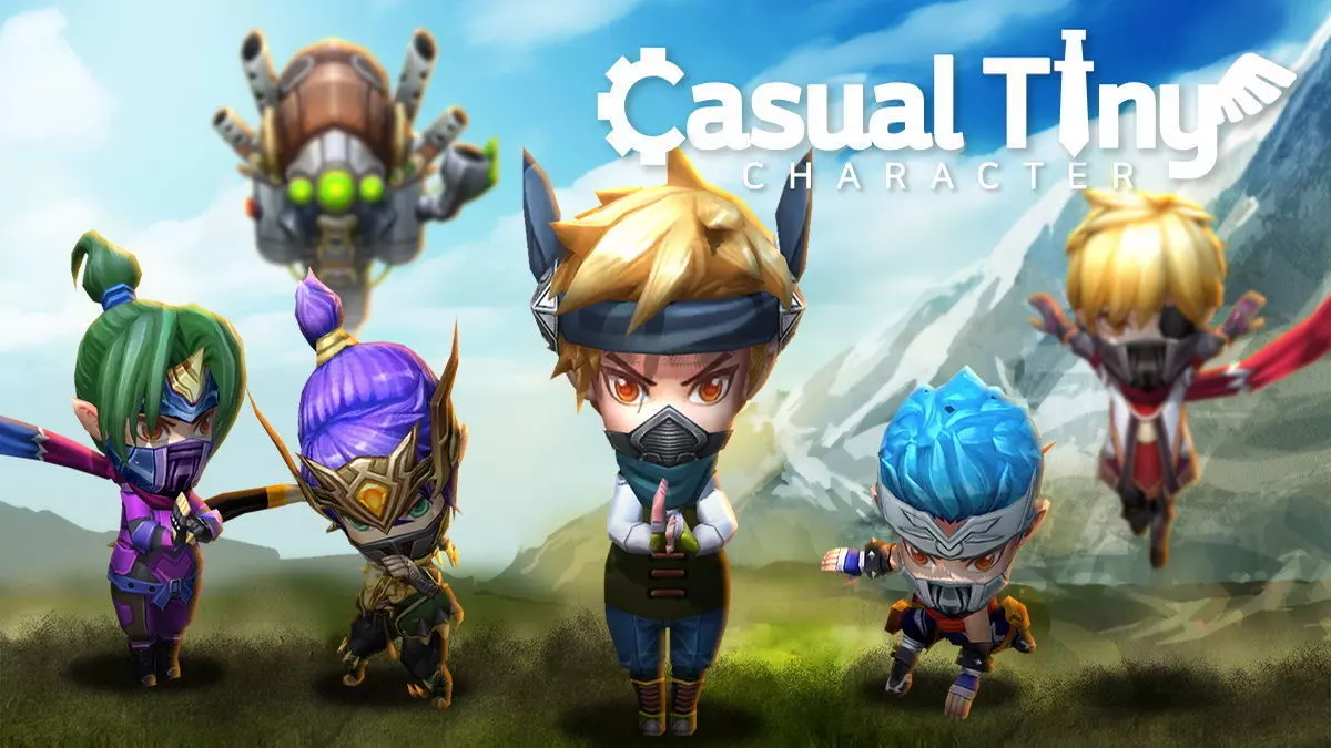 Casual Tiny Character - Ninja Pack Low-poly 3D model