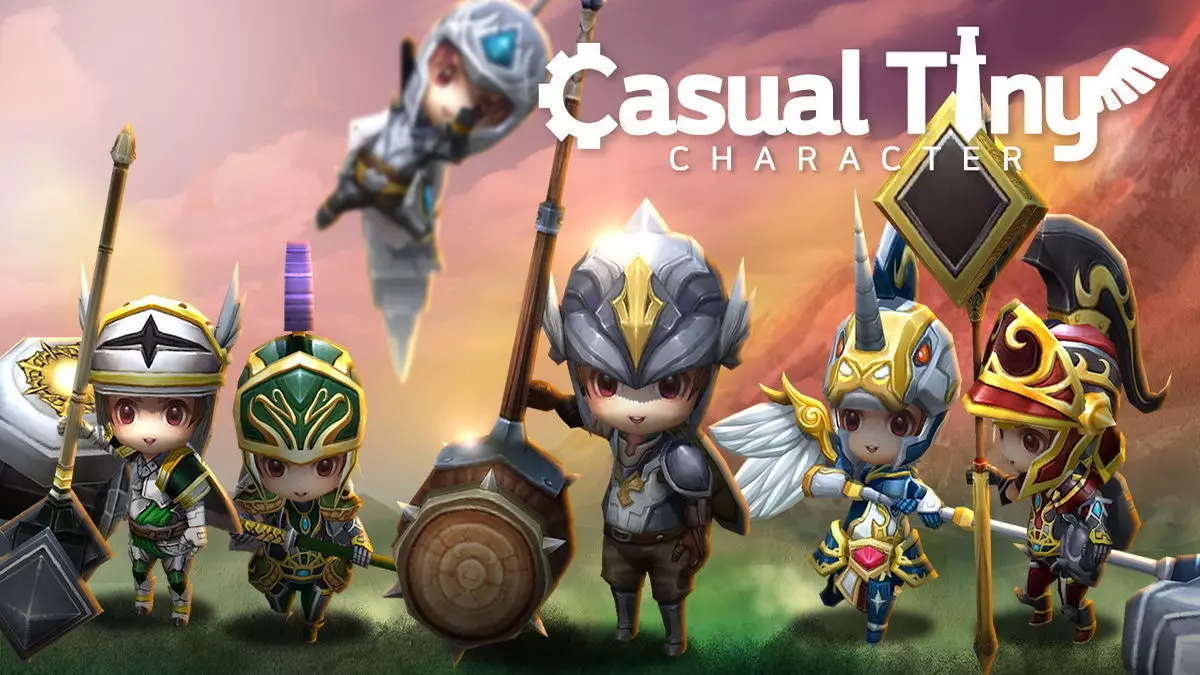 Casual Tiny Character - Paladin Pack Low-poly 3D model