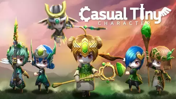 Casual Tiny Character - Wizard Pack