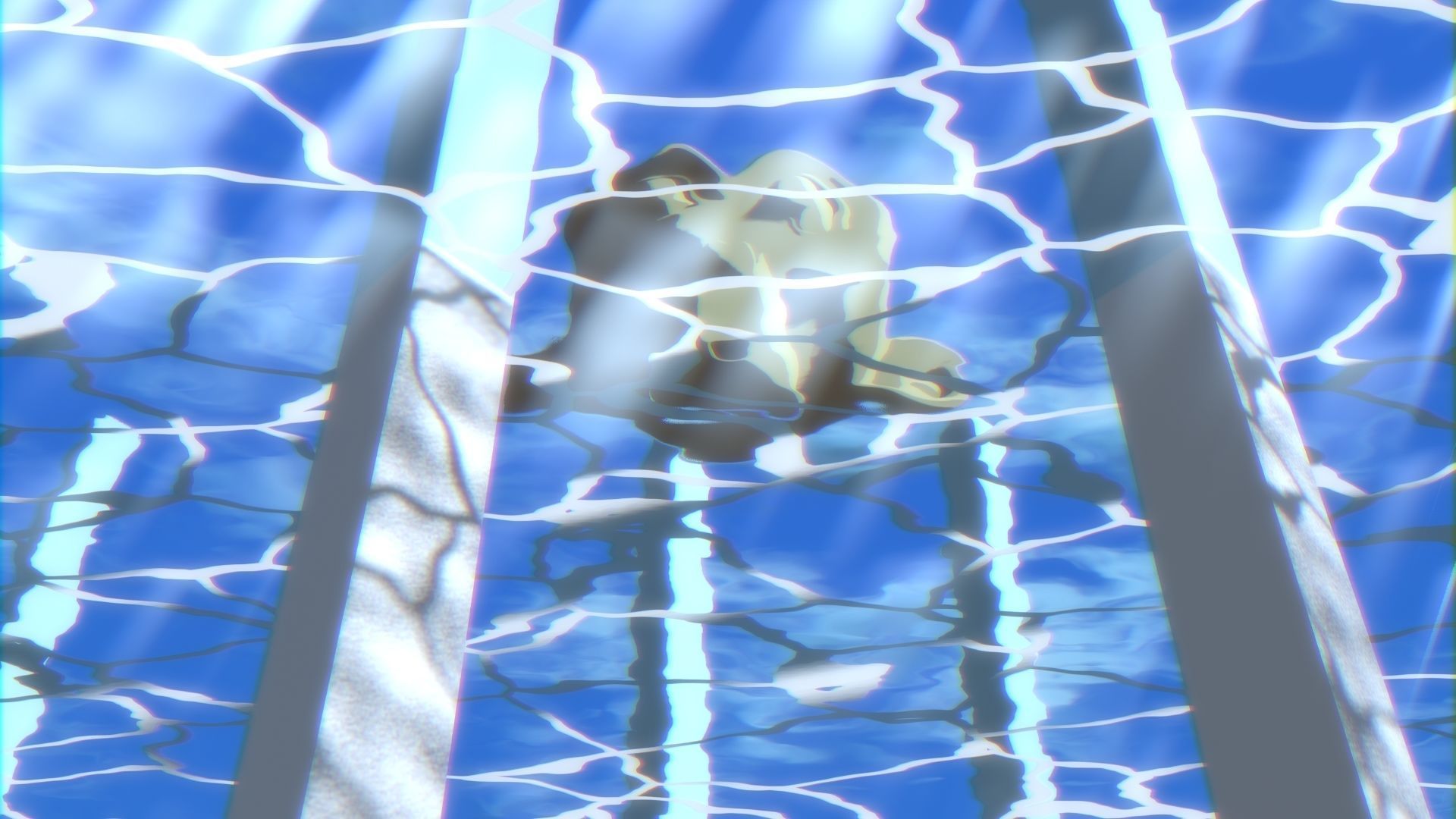 For Anime in Blender - Water Surface and Sun Rays 3D model_28