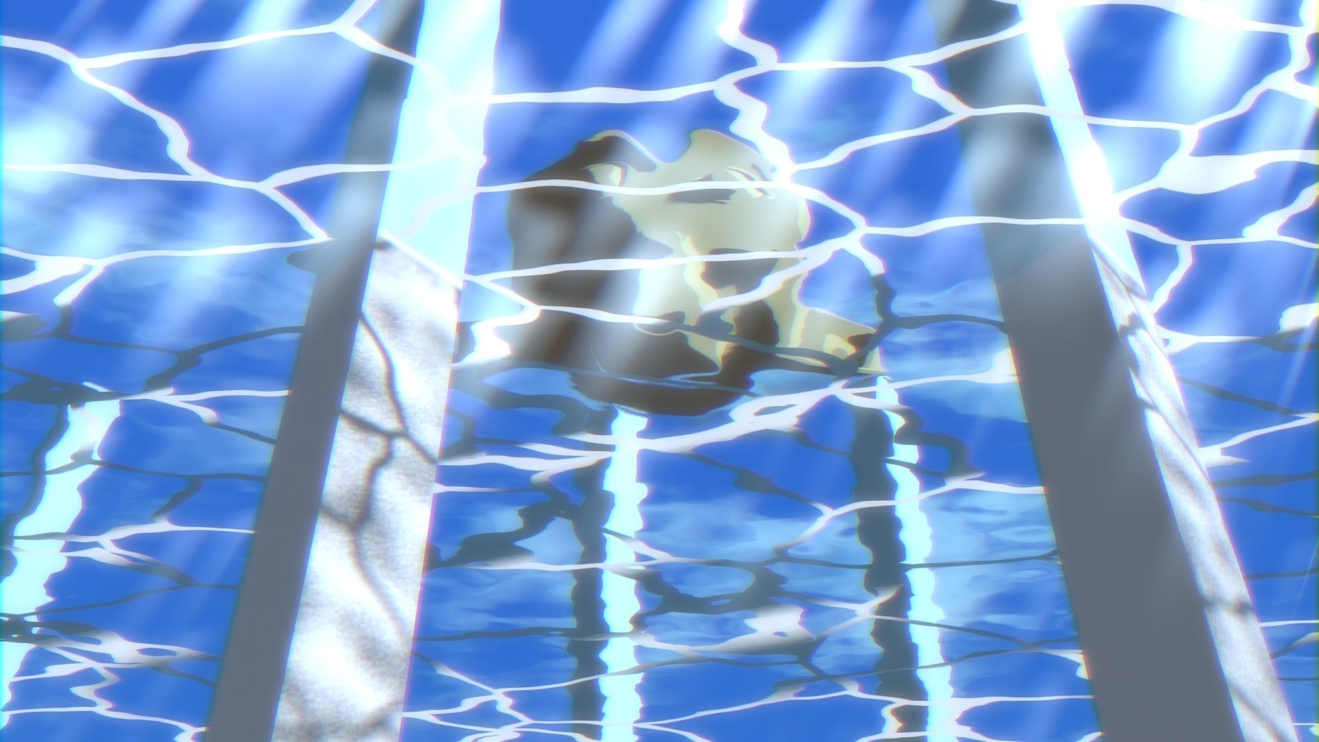 For Anime in Blender - Water Surface and Sun Rays 3D model_8