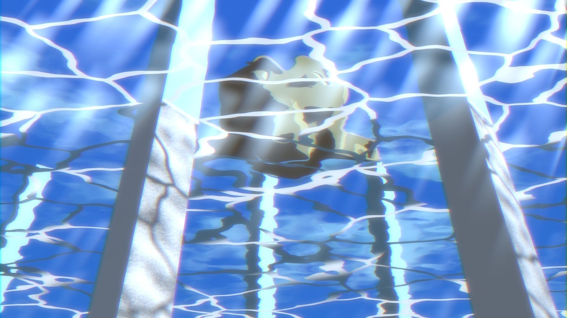 For Anime in Blender - Water Surface and Sun Rays 3D model_6