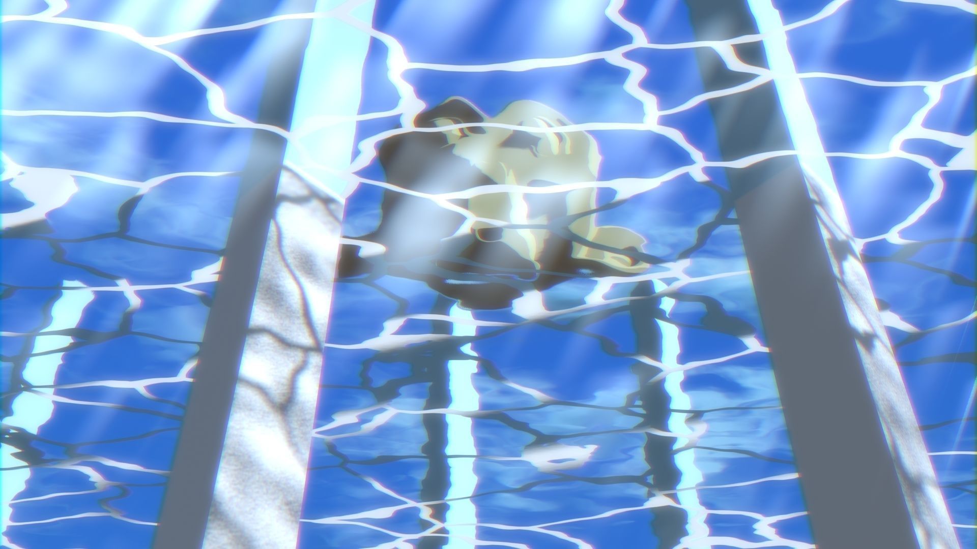 For Anime in Blender - Water Surface and Sun Rays 3D model_29