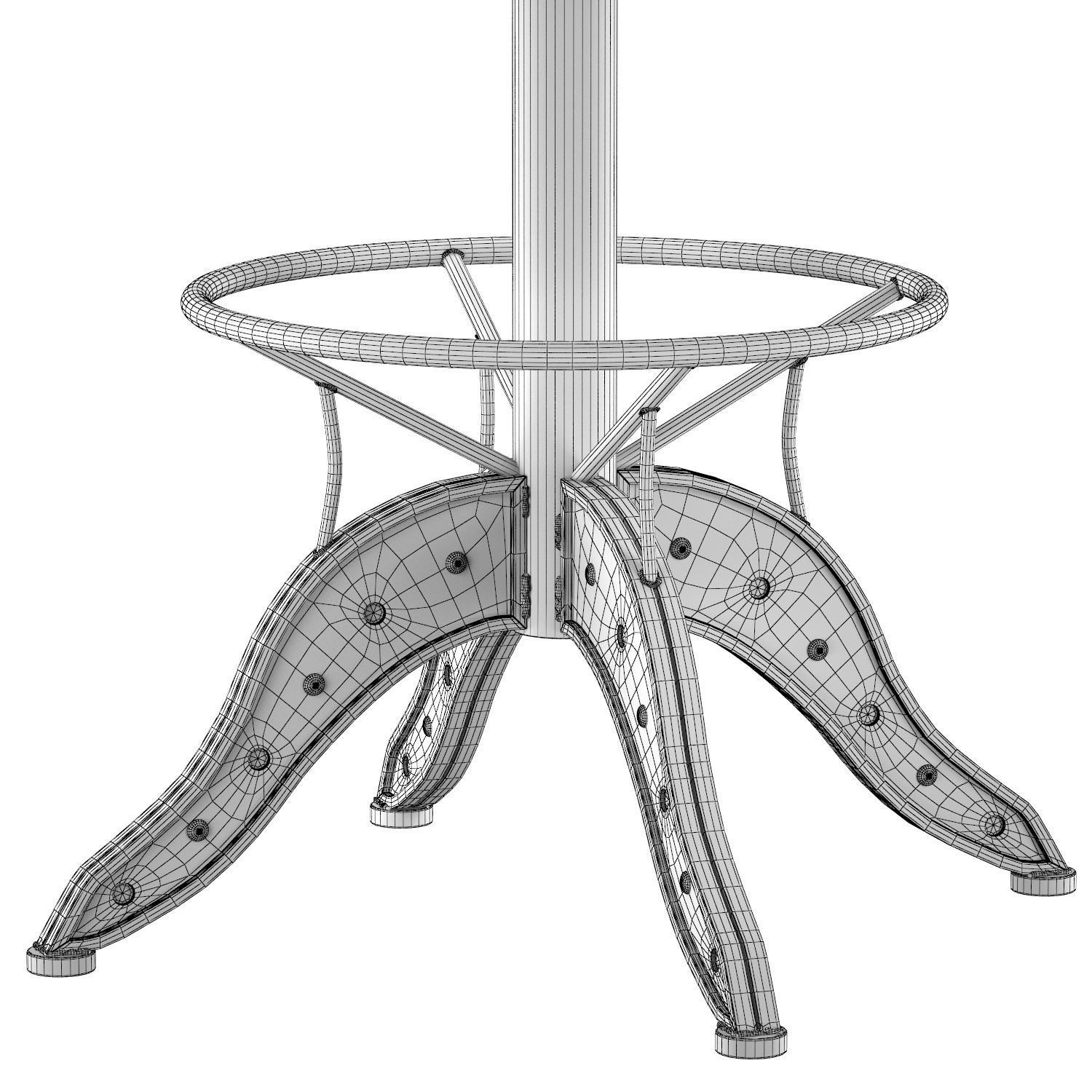 Tractor Seat Barstool 3D model_7