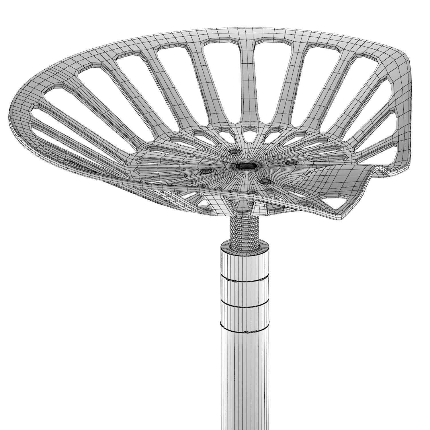 Tractor Seat Barstool 3D model_6