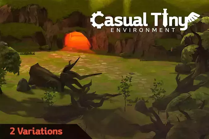 Casual Tiny Environment - Fog Forest Set