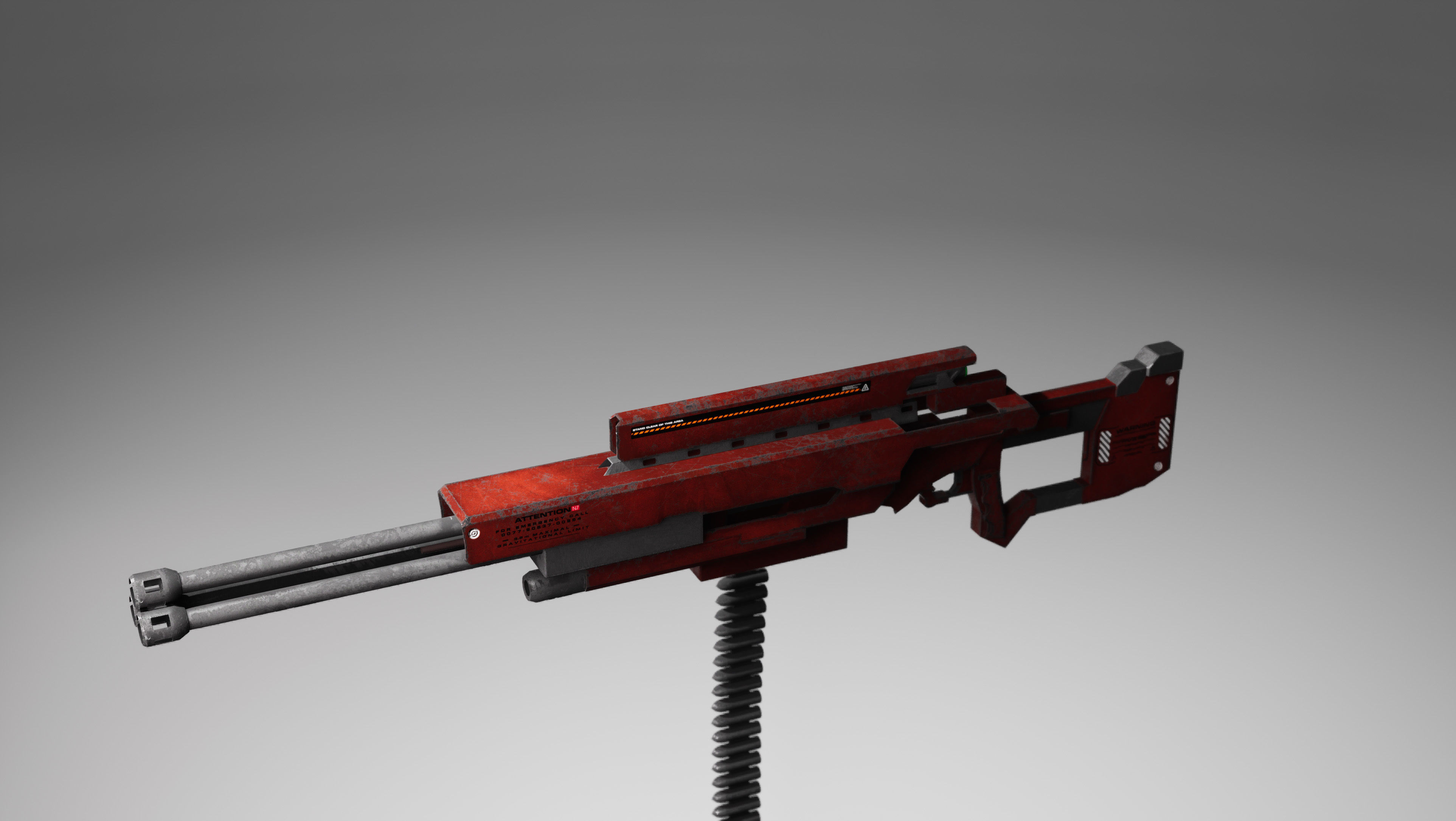 Sci-fi Weapons Low-poly 3D model_7