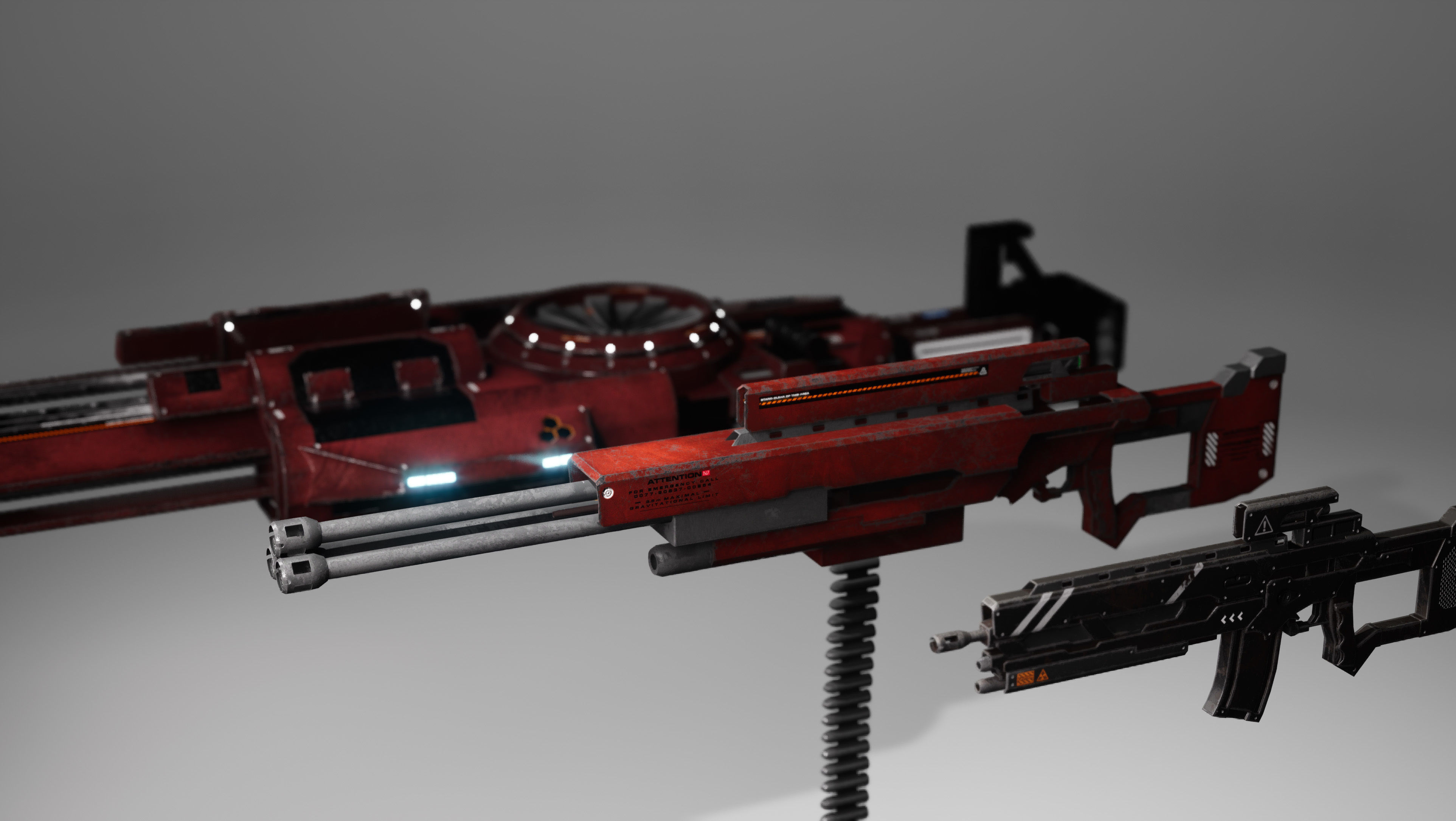 Sci-fi Weapons Low-poly 3D model_16