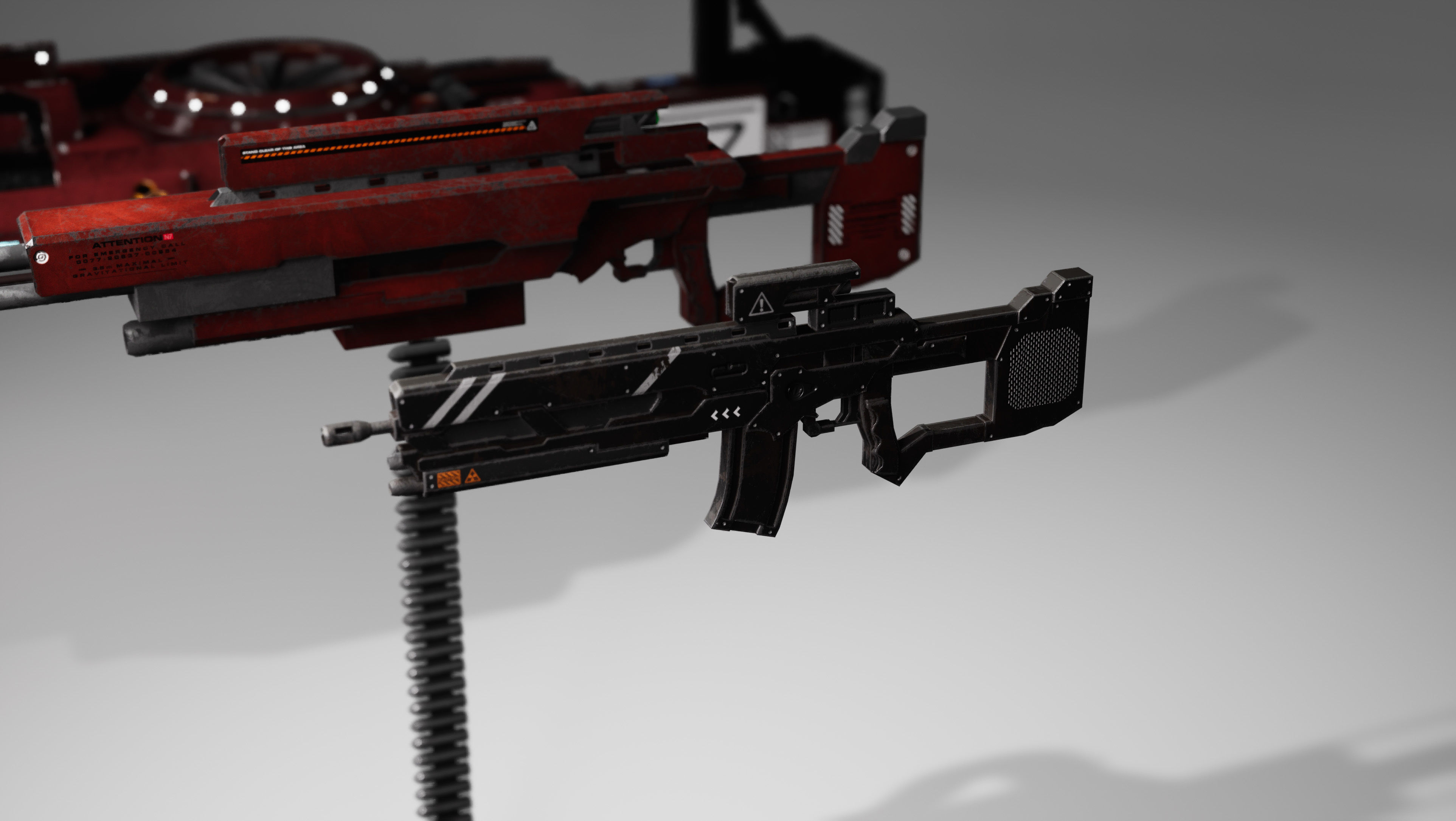 Sci-fi Weapons Low-poly 3D model_15