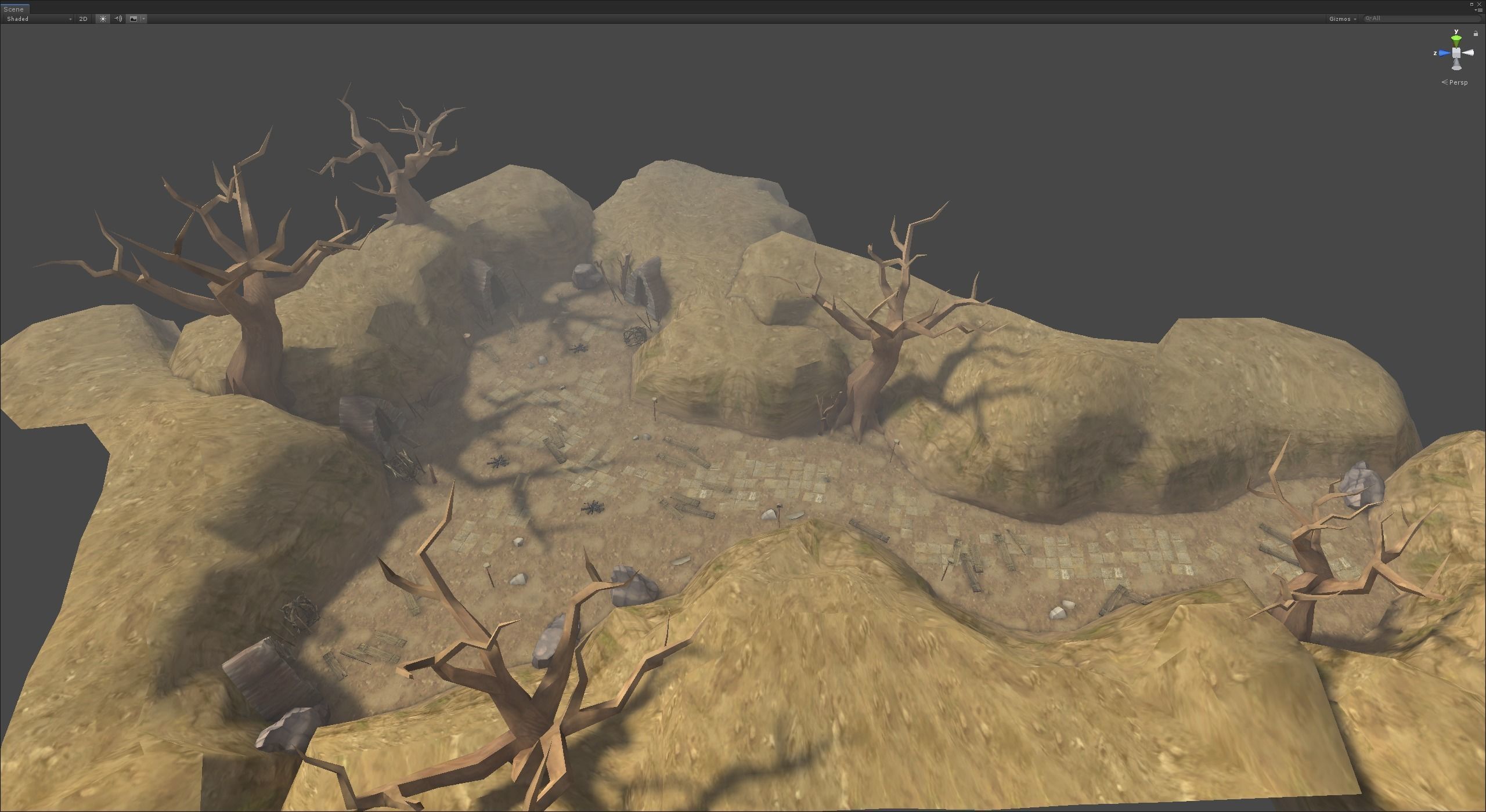 Casual Tiny Environment - Wasteland Set Low-poly 3D model_15