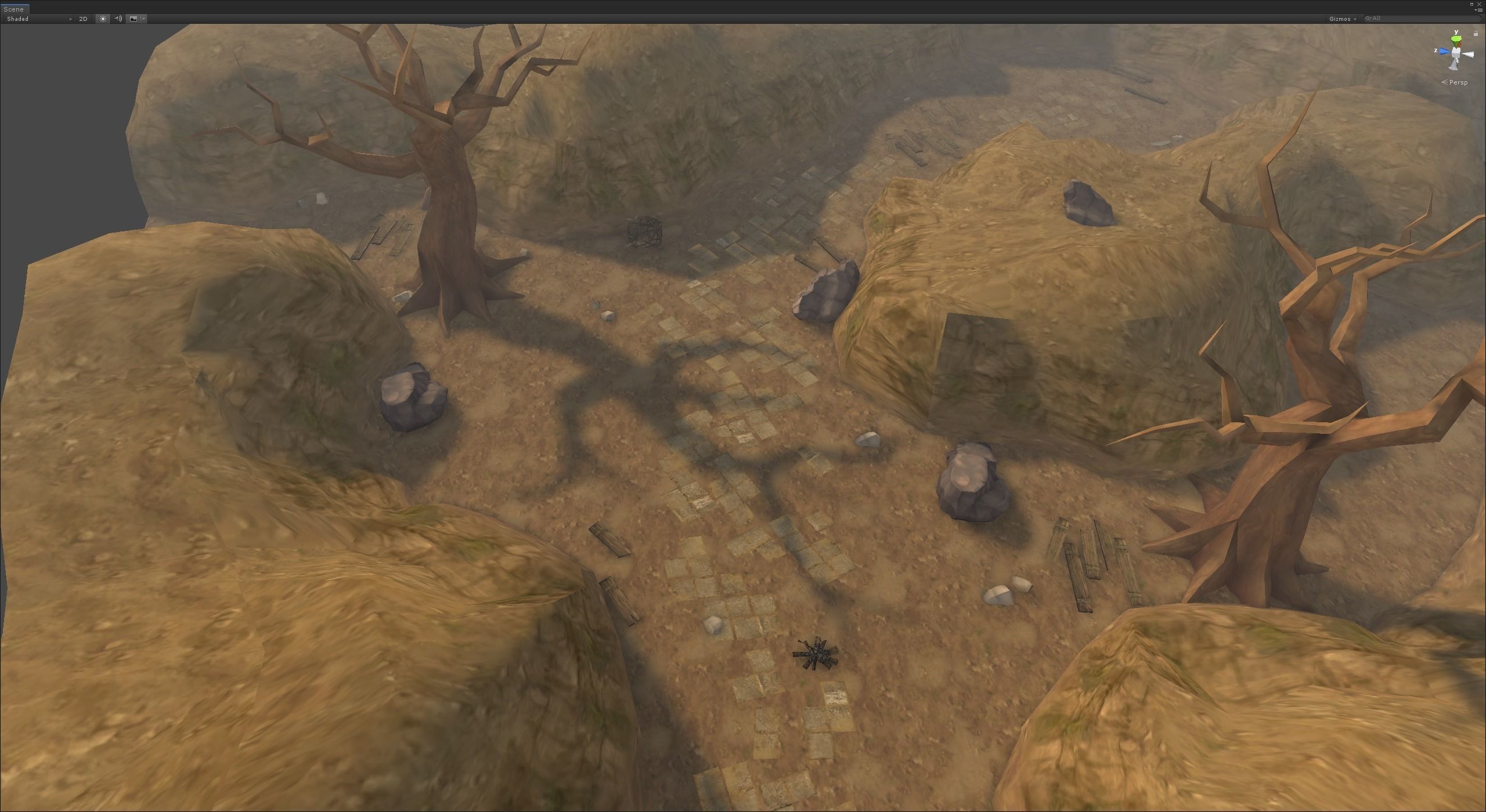 Casual Tiny Environment - Wasteland Set Low-poly 3D model_12