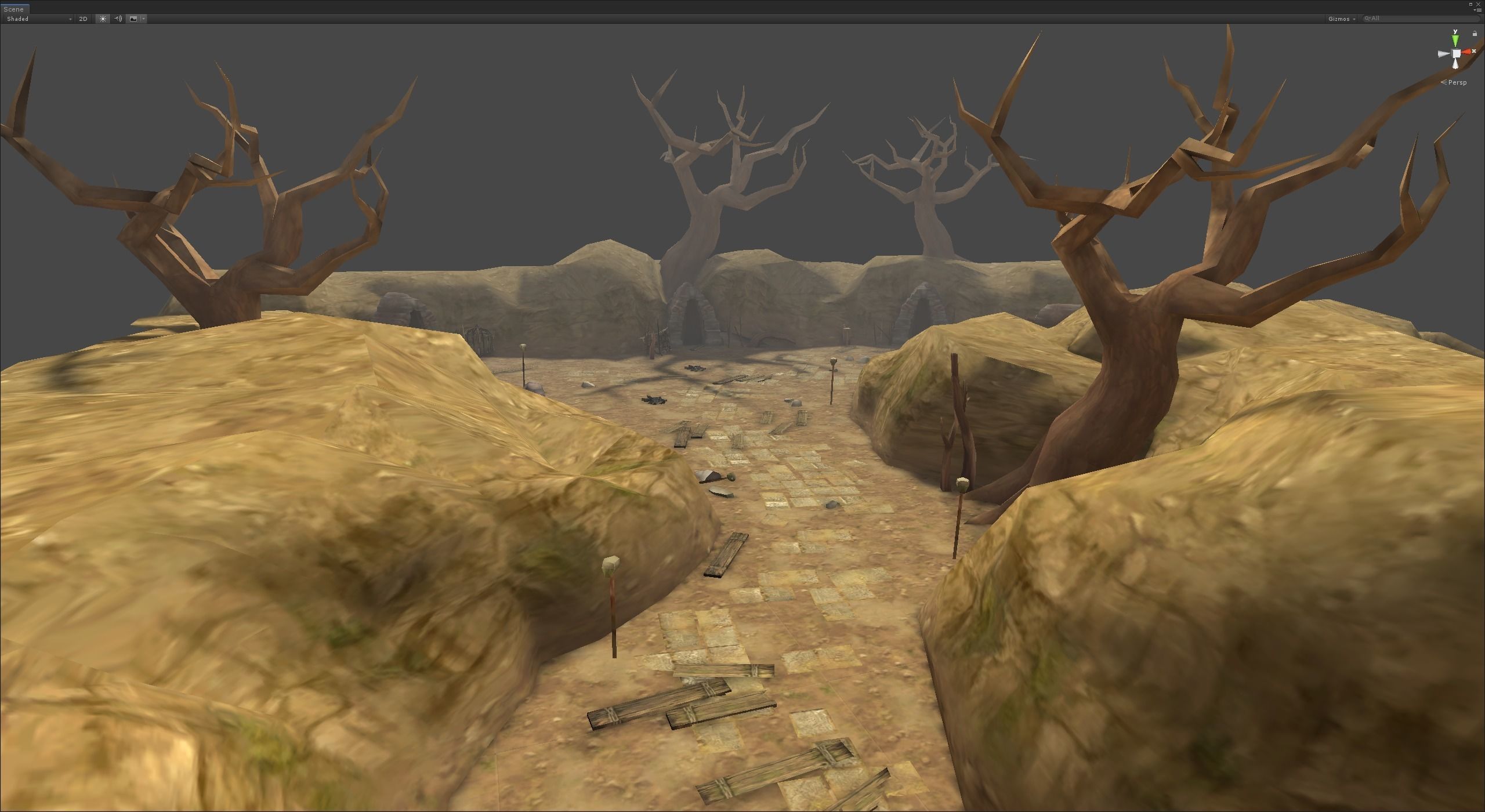 Casual Tiny Environment - Wasteland Set Low-poly 3D model_14