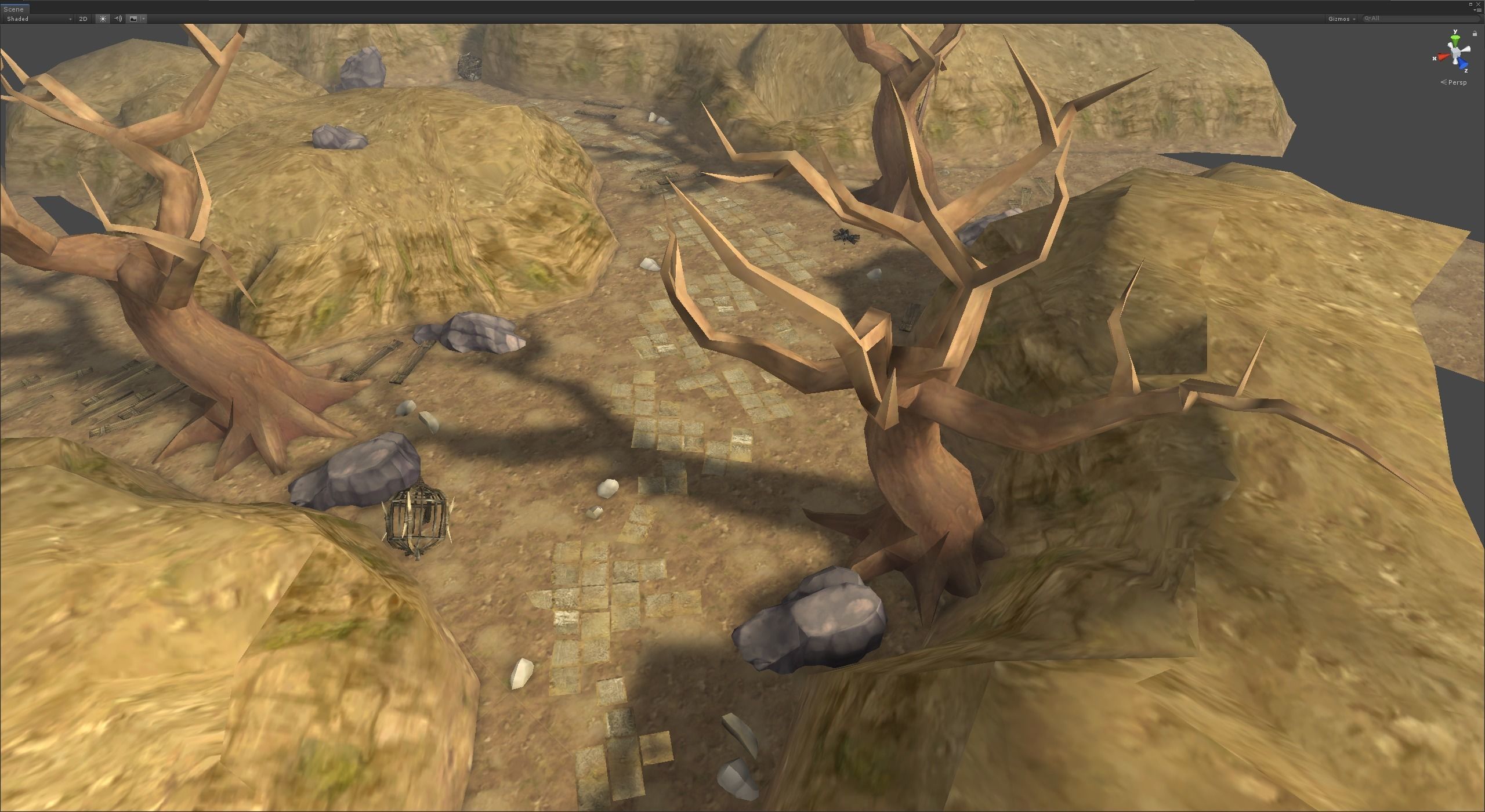 Casual Tiny Environment - Wasteland Set Low-poly 3D model_10