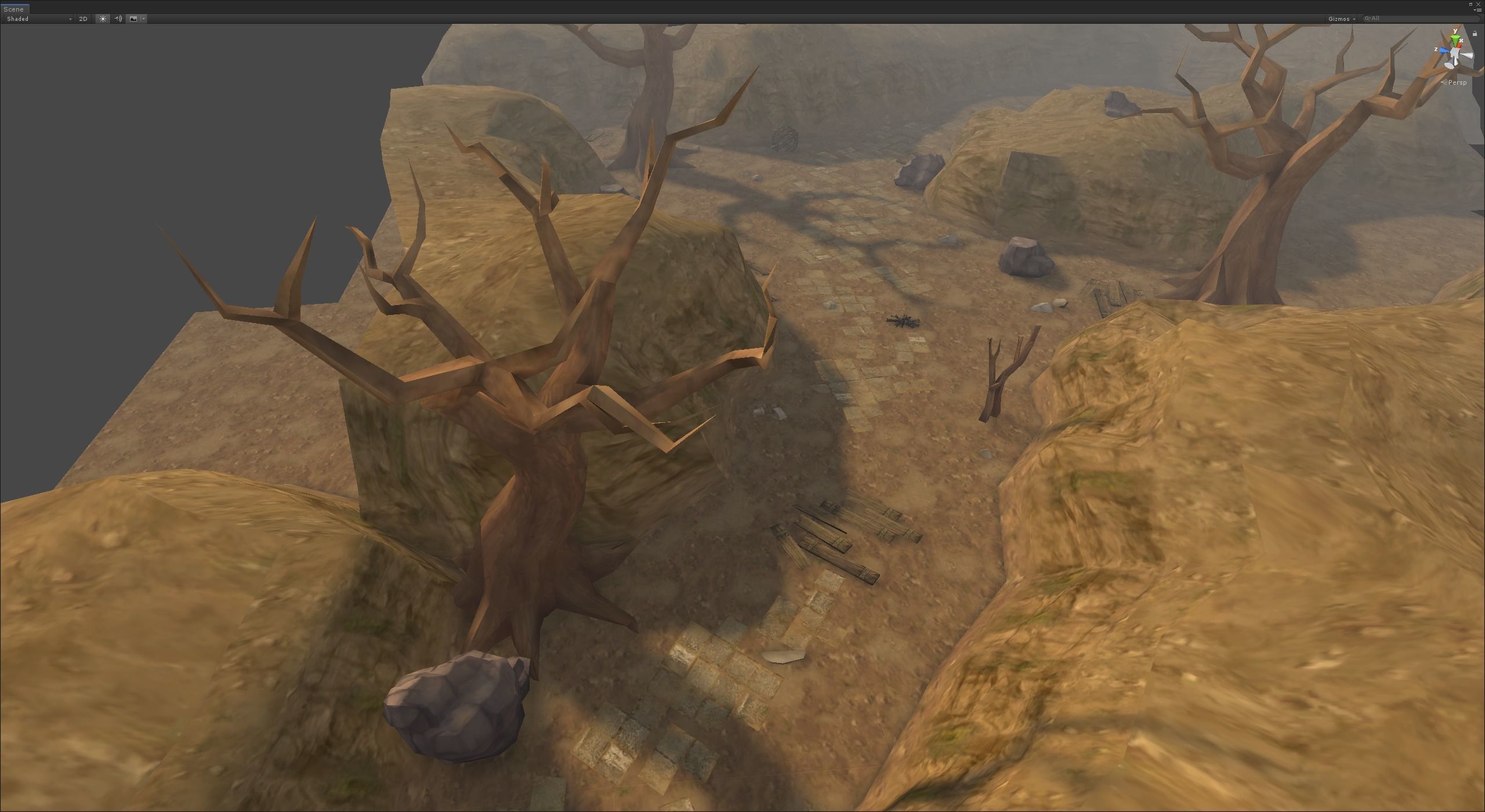 Casual Tiny Environment - Wasteland Set Low-poly 3D model_13